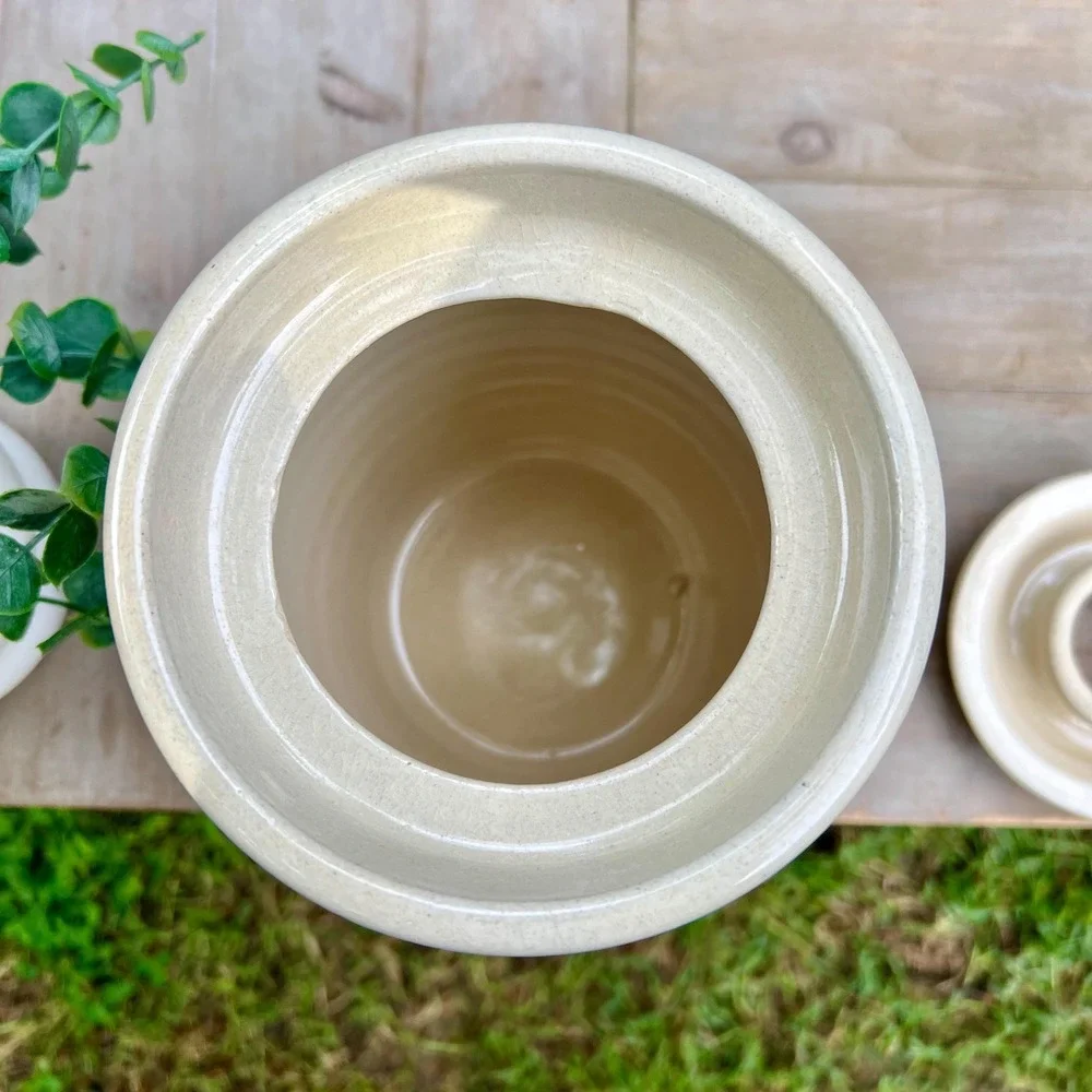 Paul Storie Pottery Crock with Lid | Farmhouse Pottery Vase